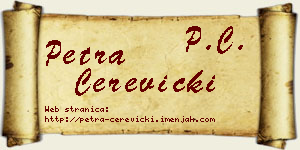 Petra Čerevicki vizit kartica